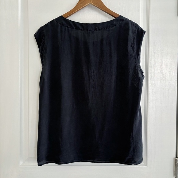 Pablo by Gerard Darel Silk Lace Cap Sleeve Blouse Charcoal - Picture 4 of 8